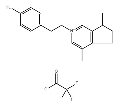 5H-2-pyrindinium.6.7-dihydro-2-(p-hydroxyphenethyl)-4.7-dimethyl-.salt with trifluoroacetic acid(1:1) (van8ci)