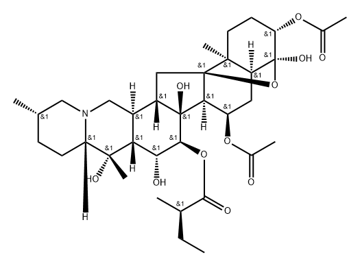 4α,9-Epoxycevane-3β,4,7α,14,15α,16β,20-heptol 3,7-diacetate 15-[(R)-2-methylbutanoate]