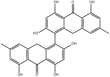 2,2',4,4',5,5'-Hexahydroxy-7,7'-dimethyl-1,1'-bi[anthracen-10(9H)-one]