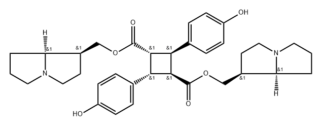 bis[[(1R,8R)-2,3,5,6,7,8-hexahydro-1H-pyrrolizin-1-yl]methyl] 2,4-bis(4-hydroxyphenyl)cyclobutane-1,3-dicarboxylate