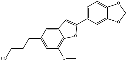 5-(3-Hydroxypropyl)-7-methoxy-2-(3,4-methylenedioxyphenyl)benzofuran