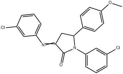 1-(3-chlorophenyl)-3-(3-chlorophenyl)imino-5-(4-methoxyphenyl)pyrrolid in-2-one