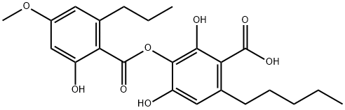 2,4-Dihydroxy-3-[(2-hydroxy-4-methoxy-6-propylbenzoyl)oxy]-6-pentylbenzoic acid