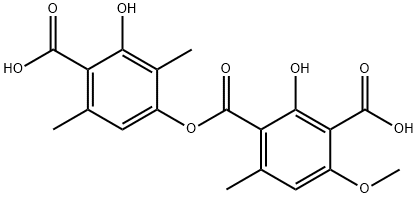 2-Hydroxy-4-methoxy-6-methyl-1,3-benzenedicarboxylic acid 1-(4-carboxy-3-hydroxy-2,5-dimethylphenyl) ester