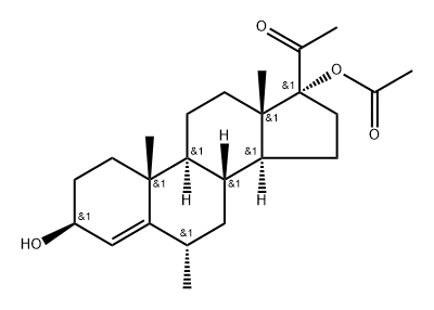 3β,17-Dihydroxy-6α-methylpregn-4-en-20-one 17-acetate