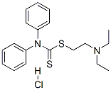S-[2-(diethylamino)ethyl] diphenyldithiocarbamate monohydrochloride