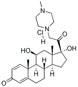11beta,17-dihydroxy-21-(4-methyl-1-piperazinyl)pregna-1,4-diene-3,20-dione monohydrochloride