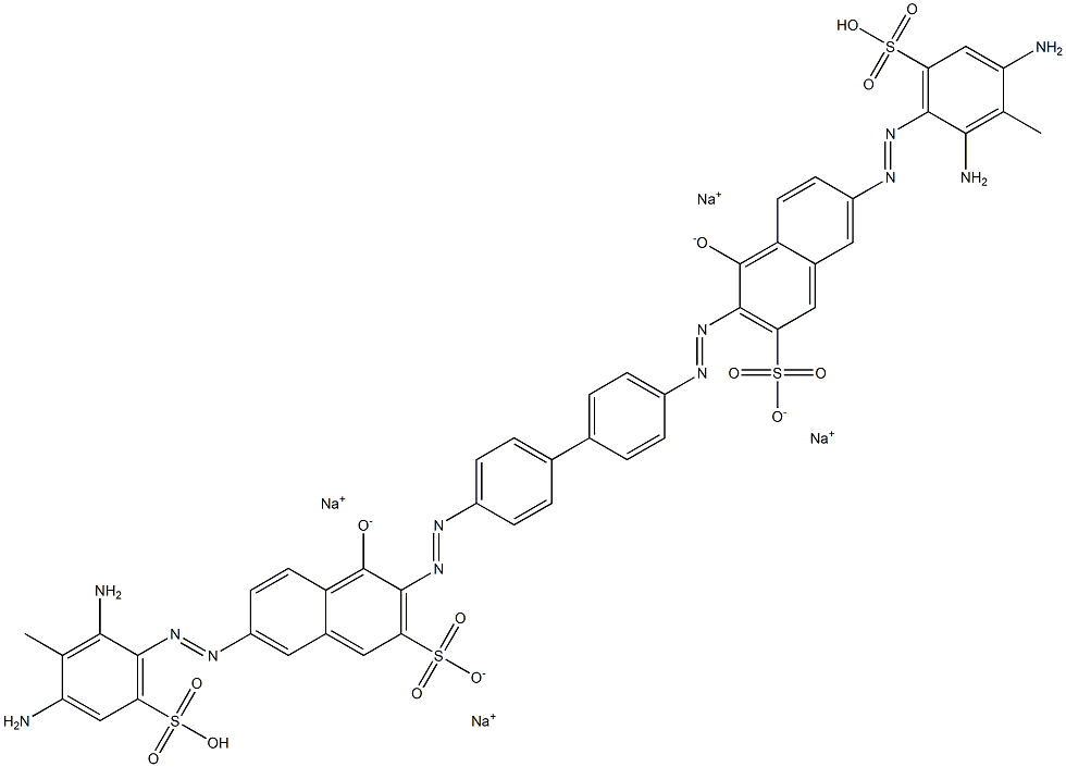 3,3'-[[1,1'-Biphenyl]-4,4'-diylbis(azo)]bis[7-[(2,4-diamino-3-methyl-6-sodiosulfophenyl)azo]-4-hydroxynaphthalene-2-sulfonic acid sodium] salt