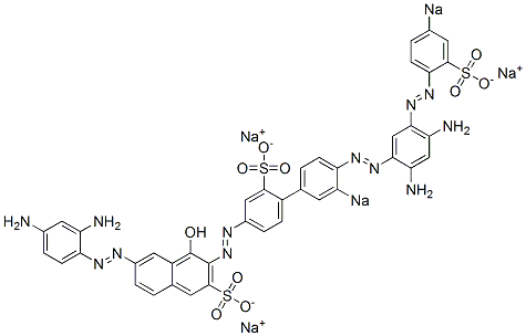 6-[(2,4-Diaminophenyl)azo]-3-[[4'-[[2,4-diamino-5-[(4-sodiosulfophenyl)azo]phenyl]azo]-3'-sodiosulfo[1,1'-biphenyl]-4-yl]azo]-4-hydroxynaphthalene-2-sulfonic acid sodium salt