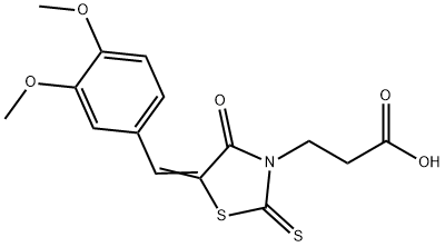 3-(5-(3,4-二甲氧基苯亚甲基)-4-氧代-2-硫代噻唑烷-3-基)丙酸