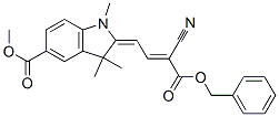 methyl 2-[3-cyano-4-oxo-4-(phenylmethoxy)but-2-enylidene]-2,3-dihydro-1,3,3-trimethyl-1H-indole-5-carboxylate