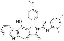 1-(4,6-dimethylbenzothiazol-2-yl)-4-[hydroxy-(8-methyl-1,7-diazabicyclo[4.3.0]nona-2,4,6,8-tetraen-9-yl)methylidene]-5-(4-methoxyphenyl)pyrrolidine-2,3-dione