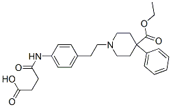 3-[[4-[2-(4-ethoxycarbonyl-4-phenyl-1-piperidyl)ethyl]phenyl]carbamoyl ]propanoic acid