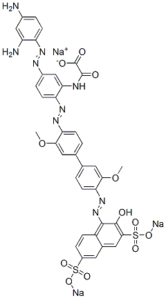 N-[5-[(2,4-Diaminophenyl)azo]-2-[[4'-[[2-hydroxy-3,6-bis(sodiosulfo)-1-naphthalenyl]azo]-3,3'-dimethoxy[1,1'-biphenyl]-4-yl]azo]phenyl]oxamidic acid sodium salt