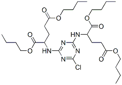 dibutyl 2-[[4-[1,3-bis(butoxycarbonyl)propylamino]-6-chloro-1,3,5-tria zin-2-yl]amino]pentanedioate