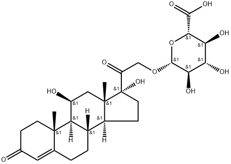 [2-[(8S,9S,10R,11R,13S,14S,17R)-11,17-dihydroxy-10,13-dimethyl-3-oxo-2 ,6,7,8,9,11,12,14,15,16-decahydro-1H-cyclopenta[a]phenanthren-17-yl]-2 -oxo-ethyl] (2S,3S,4S,5R)-2,3,4,5-tetrahydroxy-6-oxo-hexanoate