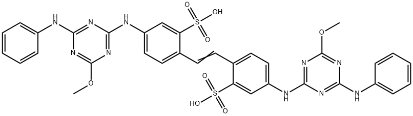 4,4'-bis[(4-anilino-6-methoxy-1,3,5-triazin-2-yl)amino]stilbene-2,2'-disulphonic acid