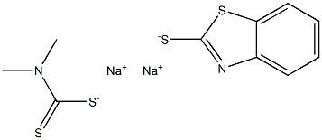 Sodium dimethyldithiocarbamate with 2(3H)-benzothiazolethione