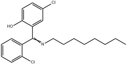 2-(Octylimino-(2-chlorophenyl)methyl)-4-chlorophenol