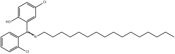 4-Chloro-2-((2-chlorophenyl)(hexadecylimino)methyl)phenol