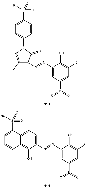1-Naphthalenesulfonic acid, 6-(3-chloro-2-hydroxy-5-nitrophenyl)azo-5-hydroxy-, monosodium salt, mixt. with 4-4-(3-chloro-2-hydroxy-5-nitrophenyl)azo-4,5-dihydro-3-methyl-5-oxo-1H-pyrazol-1-ylbenzenesulfonic acid monosodium salt