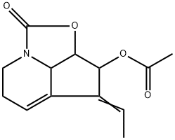 1H-2-Oxa-7a-azacyclopent[cd]inden-1-one,  3-(acetyloxy)-4-ethylidene-2a,3,4,6,7,7b-hexahydro-,  [2aS-(2a-alpha-,3-alpha-,4Z,7b-alpha-)]-  (9CI)