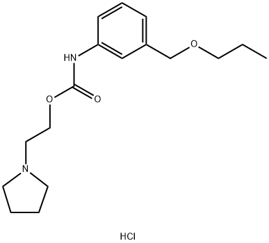 2-(2,3,4,5-tetrahydropyrrol-1-yl)ethyl N-[3-(propoxymethyl)phenyl]carb amate chloride