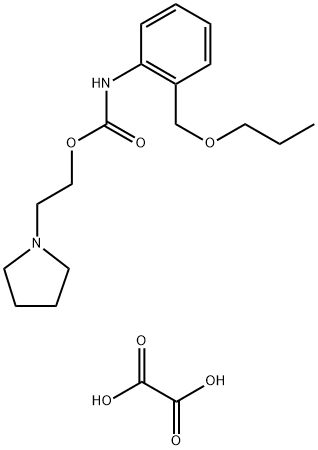 CARBANILIC ACID, o-(PROPOXYMETHYL)-, 2-(1-PYRROLIDINYL)ETHYL ESTER, OX ALATE (1:1