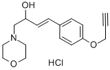 4-Morpholineethanol, alpha-(p-(2-propynyloxy)styryl)-, hydrochloride