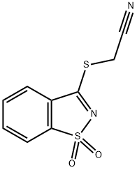 (1,1-DIOXO-1H-BENZO[D]ISOTHIAZOL-3-YLSULFANYL)-ACETONITRILE