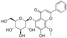4H-1-Benzopyran-4-one, 5-(beta-D-glucopyranosyloxy)-7-hydroxy-8-methox y-2-phenyl-