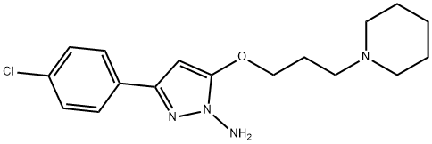 1H-Pyrazol-1-amine, 3-(4-chlorophenyl)-5-(3-(1-piperidinyl)propoxy)-