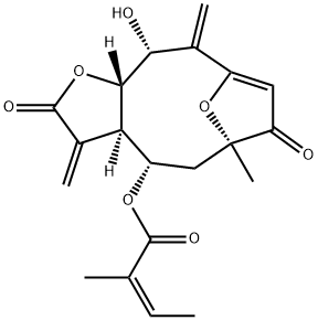 (Z)-2-Methyl-2-butenoic acid [(3aR,4S,6R,11R,11aS)-2,3,3a,4,5,6,7,10,11,11a-decahydro-11-hydroxy-6-methyl-3,10-bis(methylene)-2,7-dioxo-6,9-epoxycyclodeca[b]furan-4-yl] ester