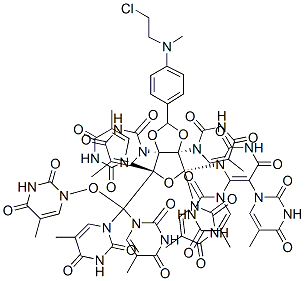 2',3'-O-(4-(N-(2-Chloroethyl)-N-(methylamino))benzylidene)nonathymidyluridine
