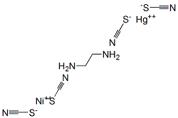 ethane-1,2-diamine, mercury(+2) cation, nickel(+2) cation, tetrathiocy anate