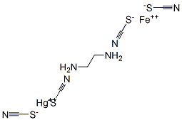 ethane-1,2-diamine, iron(+2) cation, mercury(+2) cation, tetrathiocyan ate