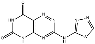 3-(1,3,4-Thiadiazol-2-ylamino)pyrimido[4,5-e]-1,2,4-triazine-6,8(2H,7H)-dione