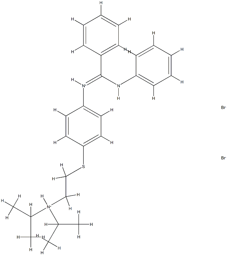 2-[4-(anilino-phenyl-methylidene)azaniumylphenyl]sulfanylethyl-dipropa n-2-yl-azanium dibromide