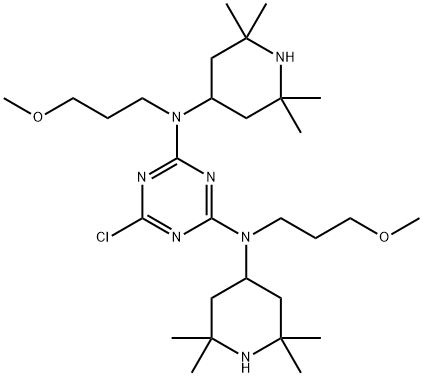 6-chloro-N,N'-bis(3-methoxypropyl)-N,N'-bis(2,2,6,6-tetramethyl-4-piperidyl)-1,3,5-triazine-2,4-diamine