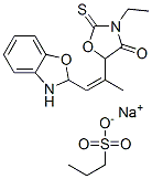 sodium 2-[2-(3-ethyl-4-oxo-2-thioxooxazolidin-5-yl)prop-1-enyl]-2H-benzoxazole-3-propylsulphonate