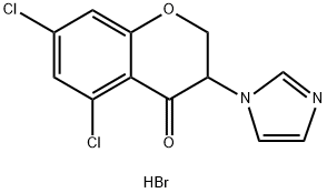 4H-1-BENZOPYRAN-4-ONE, 5,7-DICHLORO-2,3-DIHYDRO-3-(1H-IMIDAZOL-1-YL)-, MONOHYDROBROMIDE (9CI)