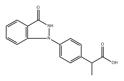 4-((3-hydroxy-1H-indazol-1-yl)phenyl)-2-methylacetic acid