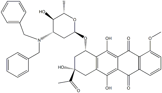 5,12-Naphthacenedione, 8-acetyl-10-((3-(bis(phenylmethyl)amino)-2,3,6- trideoxy-alpha-L-arabino-hexopyranosyl)oxy)-7,8,9,10-tetrahydro-6,8,11 -trihydroxy-1-methoxy-, (8S-cis)-