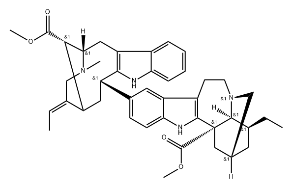 Ibogamine-18-carboxylic acid, 12-((3alpha)-17-methoxy-17-oxovobasan-3- yl)-, methyl ester