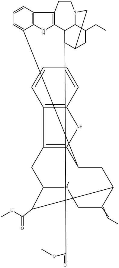 Ibogamine-18-carboxylic acid, 14-((3alpha)-17-methoxy-17-oxovobasan-3- yl)-, methyl ester