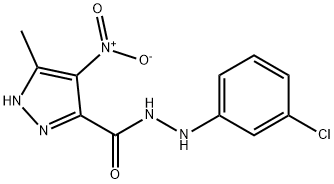 1H-Pyrazole-3-carboxylic acid, 5-methyl-4-nitro-, 2-(3-chlorophenyl)hy drazide