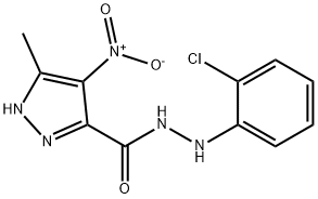 1H-Pyrazole-3-carboxylic acid, 5-methyl-4-nitro-, 2-(2-chlorophenyl)hy drazide