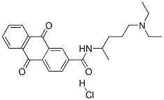 2-Anthracenecarboxamide, N-(4-(diethylamino)-1-methylbutyl)-9,10-dihyd ro-9,10-dioxo-, monohydrochloride