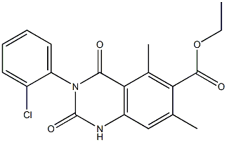 3-(2-chlorophenyl)-6-ethoxycarbonyl-5,7-dimethyl-2,4(1H,3H)-quinazolidinedione