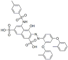 3-[[2,4-bis(2-methylphenoxy)phenyl]azo]-4-hydroxy-5-[[(p-tolyl)sulphonyl]amino]naphthalene-2,7-disulphonic acid